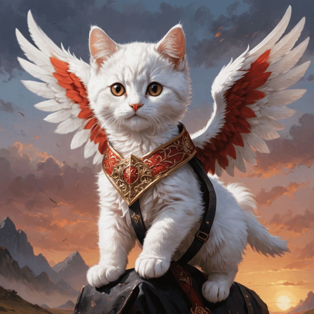 AI-generated cute kitten art - Adorable cat illustration created with Sinaï mobile app