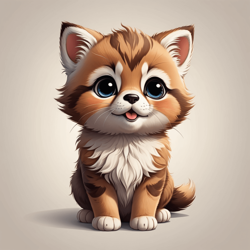 Mobile AI art app cute character - Playful cartoon giraffe design created with Sinaï