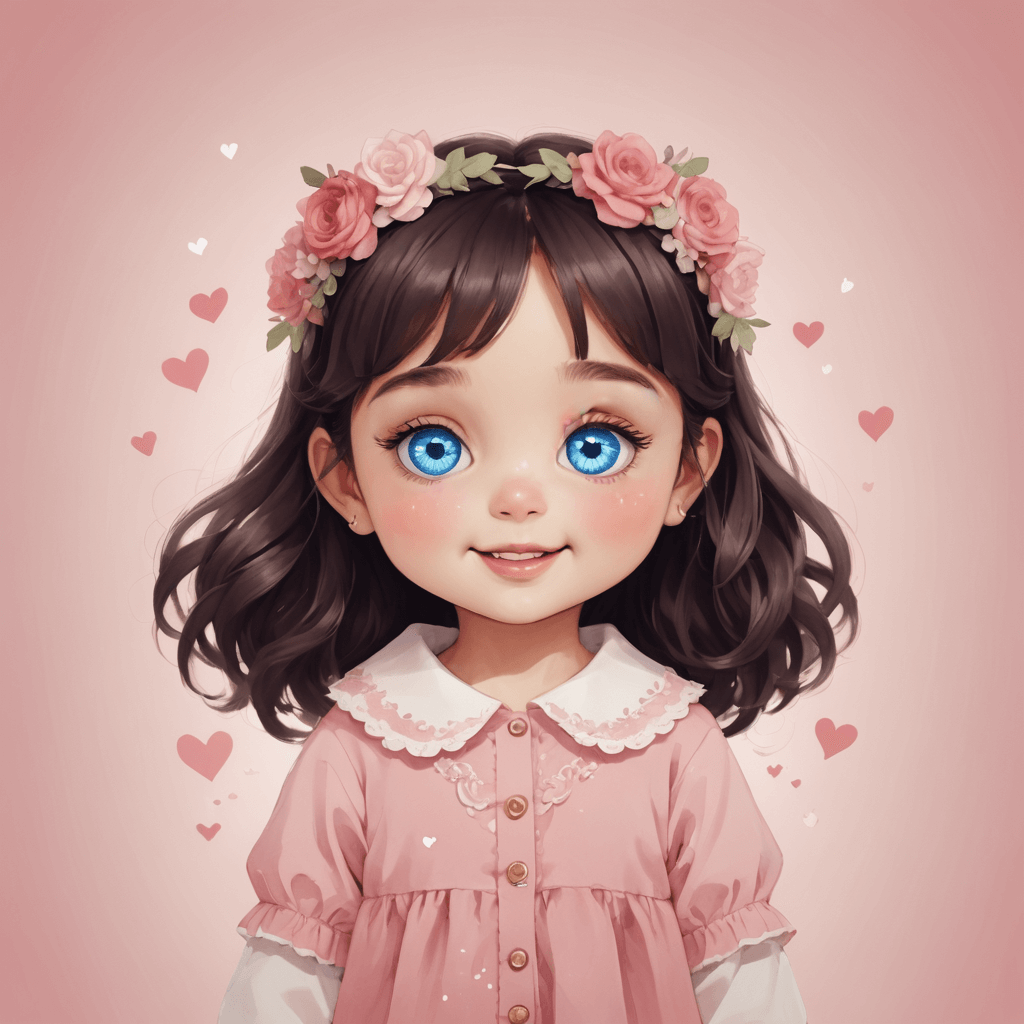 Mobile AI art app example - Sweet bunny design created with Sinaï
