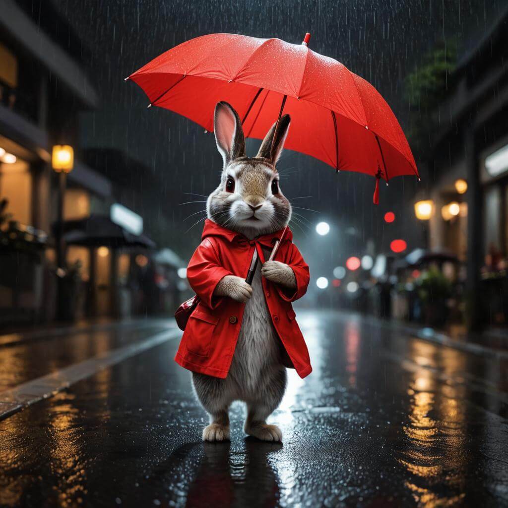 AI art mobile app cute animal - Sweet rabbit illustration by Sinaï