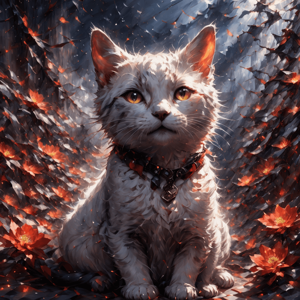 Custom AI cute kitten illustration - Charming cat artwork by Sinaï app
