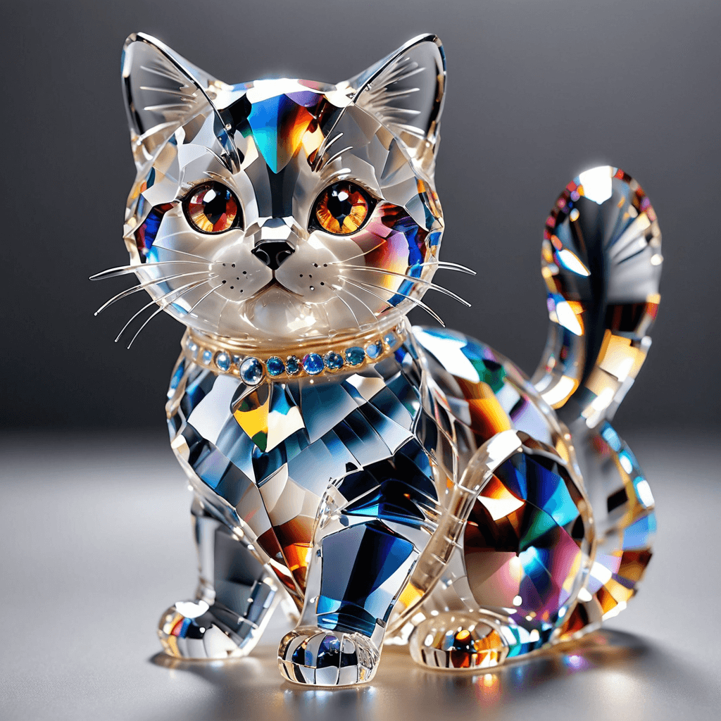 Mobile AI art app cute character - Playful cartoon kitten design created with Sinaï