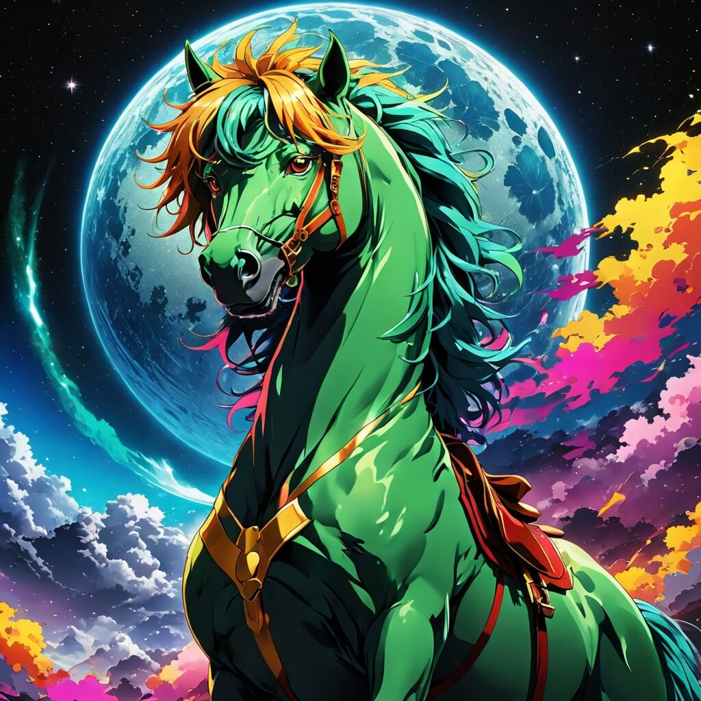 AI-generated horse art - Stunning horse design created with Sinaï mobile app