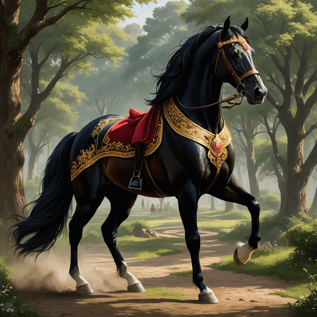 AI art mobile app horse illustration - Stunning design by Sinaï